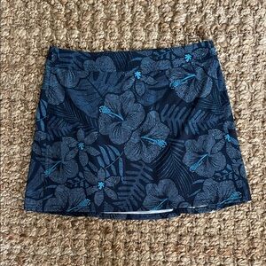 RipSkirt Hawaii Maui Moonlight Wrap Skirt NWOT Size M Blue Tropical Travel Skirt
